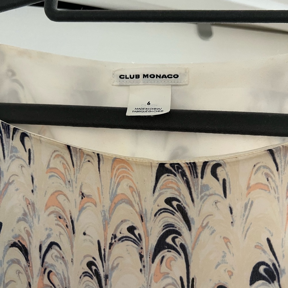 CLUB MONACO Floral Silk Dress size 6 - Picture 4 of 5